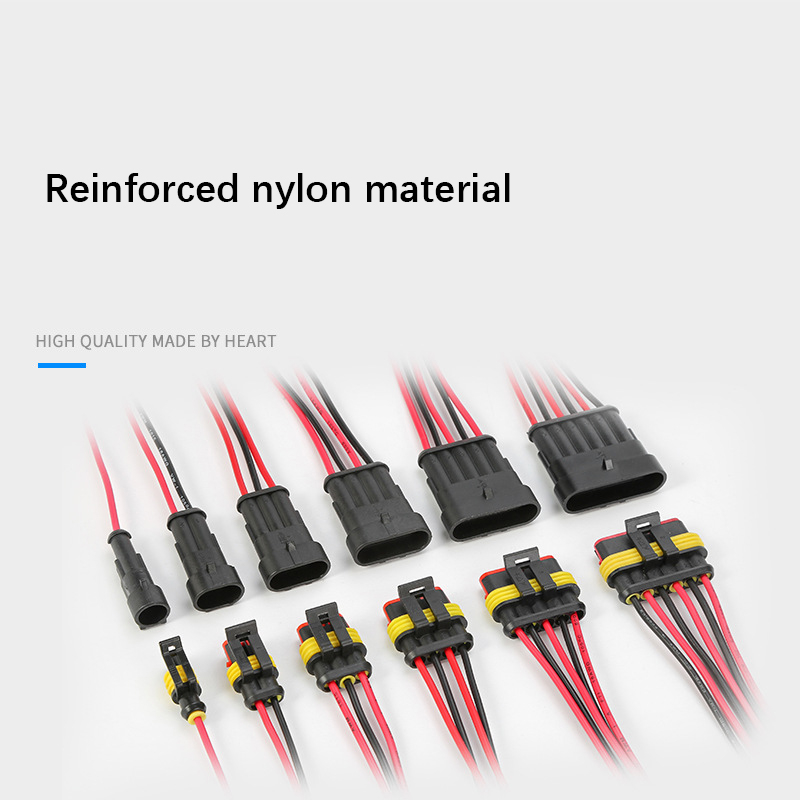 10PCS Automobile waterproof connector 1.5 series automobile connector hid plug socket amp male and female waterproof connector