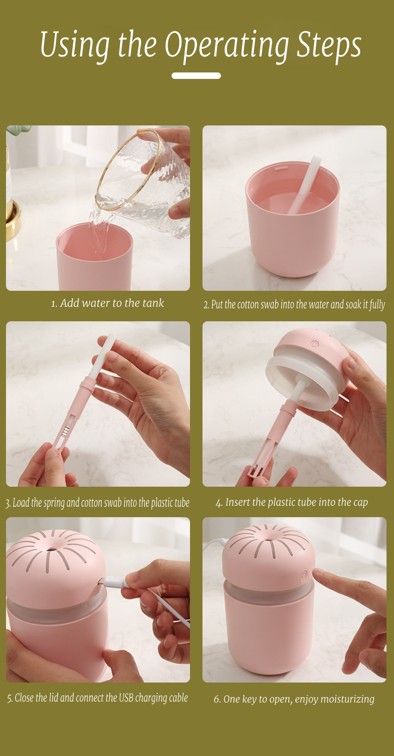 New silent desktop humidifier mini colorful atmosphere light gift aromatherapy car gift humidifier