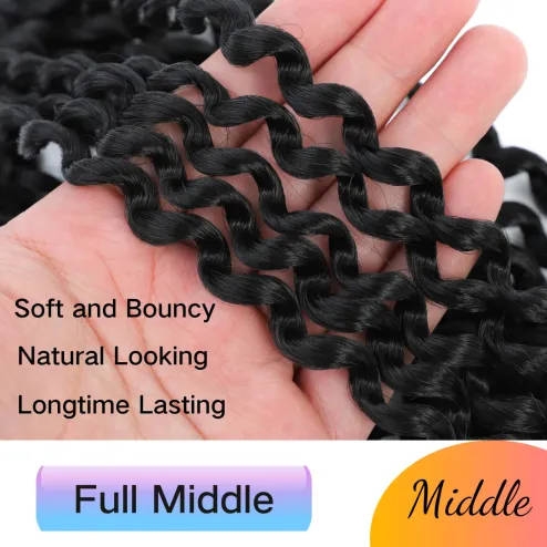 Passion Twist Hair Water Wave Crochet Braids for Black Women 6 Packs 8 Inch  Shor