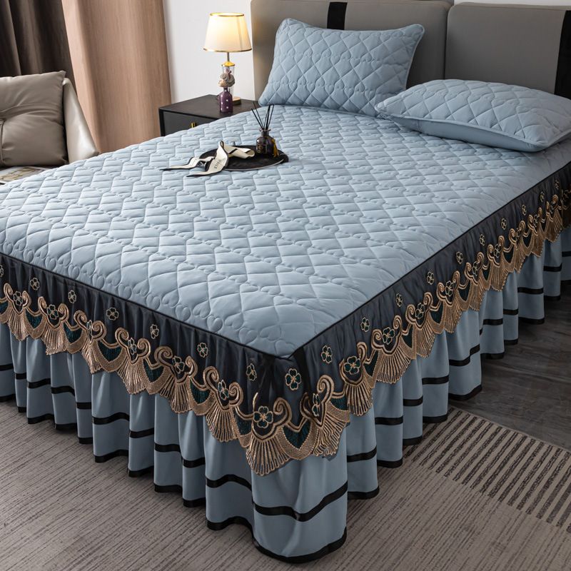 3-piece set 150 * 200cm, 180 * 220cm, 200 * 220cm bed cover, 48 * 74cm pillowcase pair, bedding, three piece set CRRSHOP Home Bed Exquisite embroidery 1 bedsheet+2 pillowcases 3-piece set