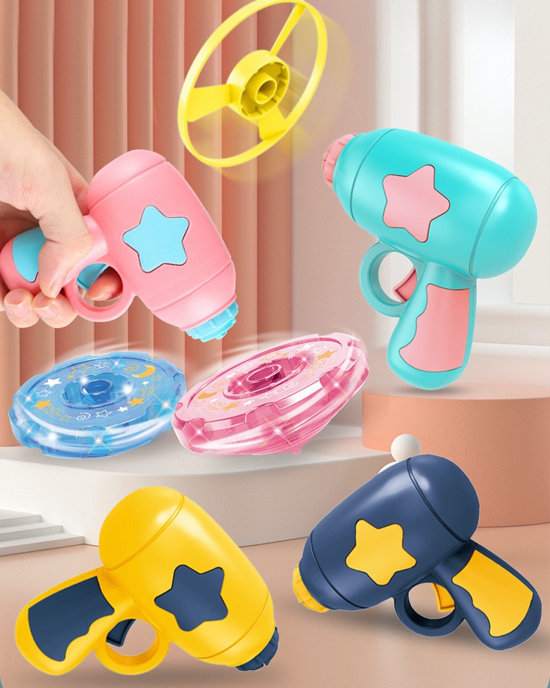 Toy for Kids, Flying Saucers, Frisbee Kit, Spinning Tops, Combo Pack, UFO, Boomerang, Gift for Boys, Girls, with Sparkling Lights, 7 in 1 Set