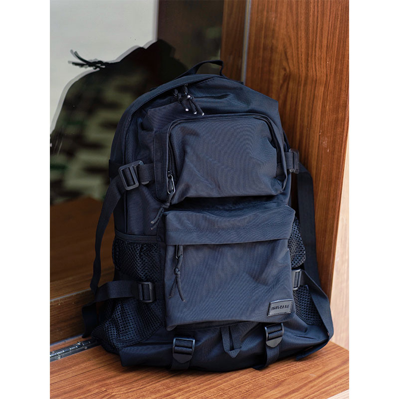 0906 Men's Solid Color Waterproof Backpack Large Capacity Business Backpack