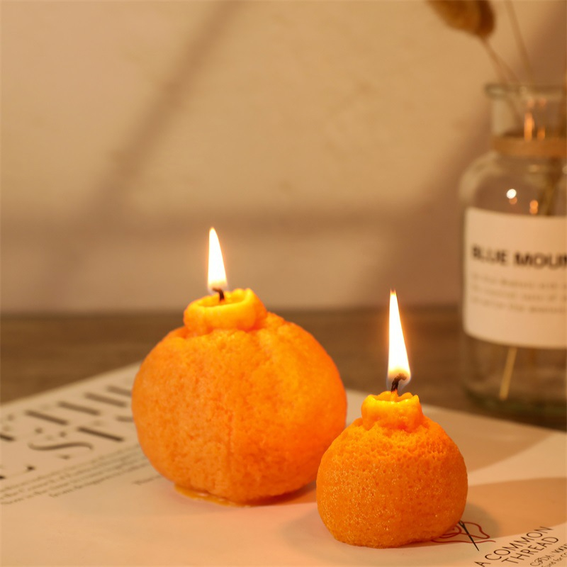 E56093 Orange Aromatherapy Scented Candles Relaxing Birthday Gift Home Decoration Romantic Candle Dinner Bedroom Ornament