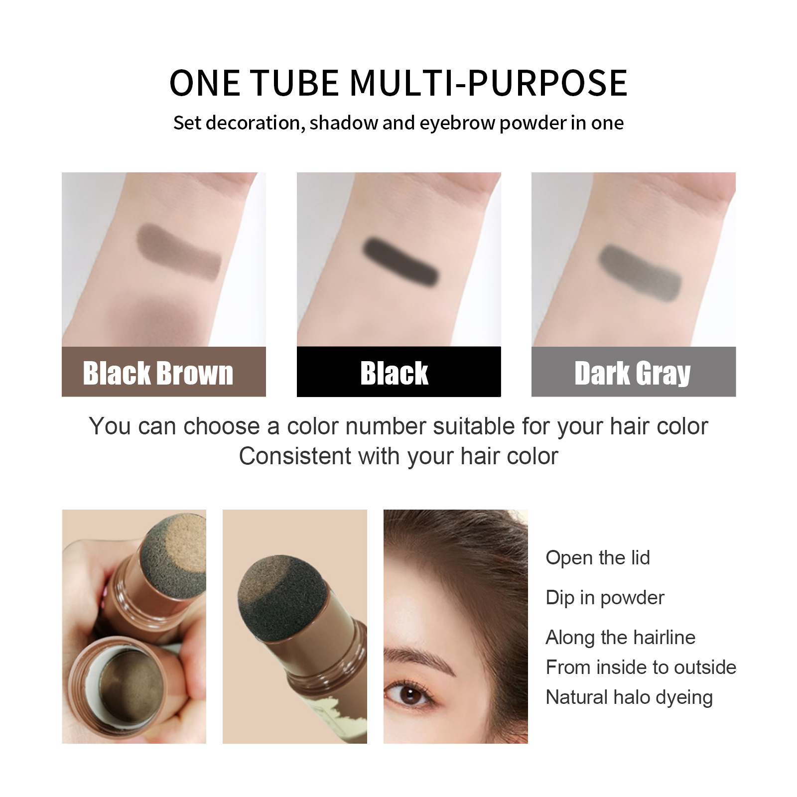  EyeBrow Stamp Shaping Kit Eyebrow Stencils Waterproof Long Stick Shape Stamp Brow Lasting Natural Contouring Makeup Kit 