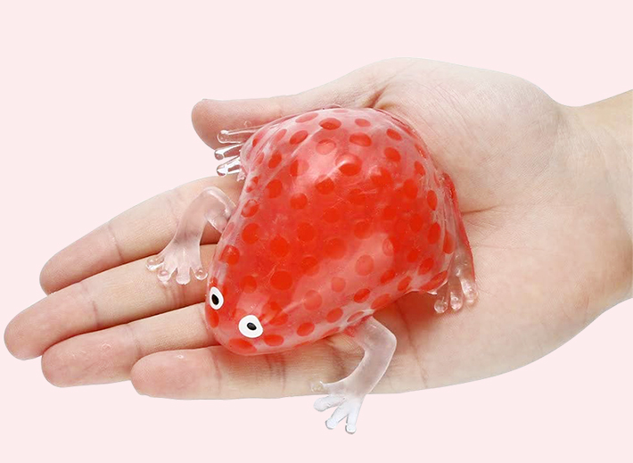 Small Cute Frog Water Bead Filled Squeeze Squishy Stress Ball Sensory Fidget Toy