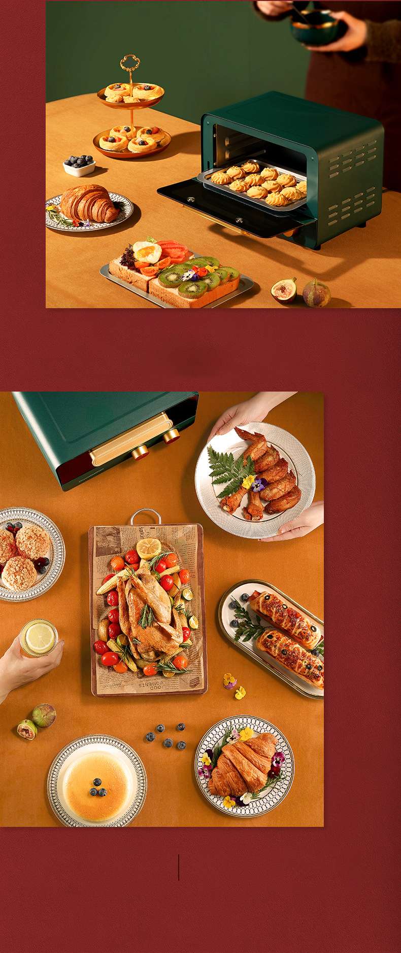 Electric oven, small household multi-purpose electric oven,bake,roast chicken,tarts