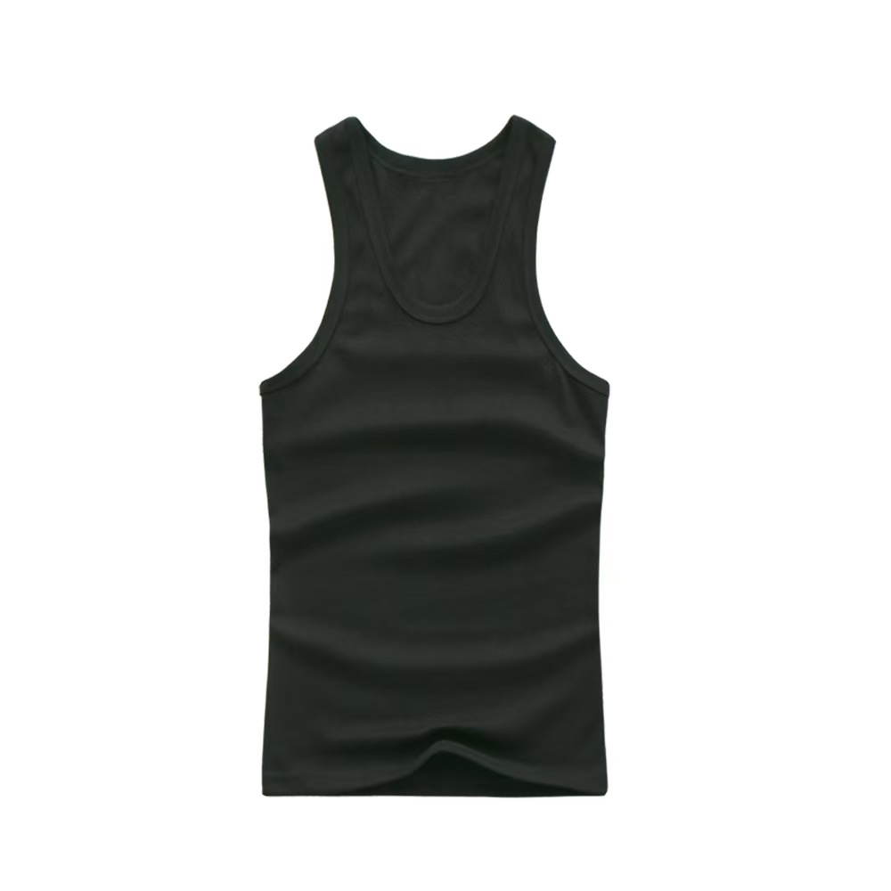 100% pure cotton men's summer vest, youth sports, slim fit, trendy men's sweatshirt, undershirt, Xinjiang cotton fitness vest
