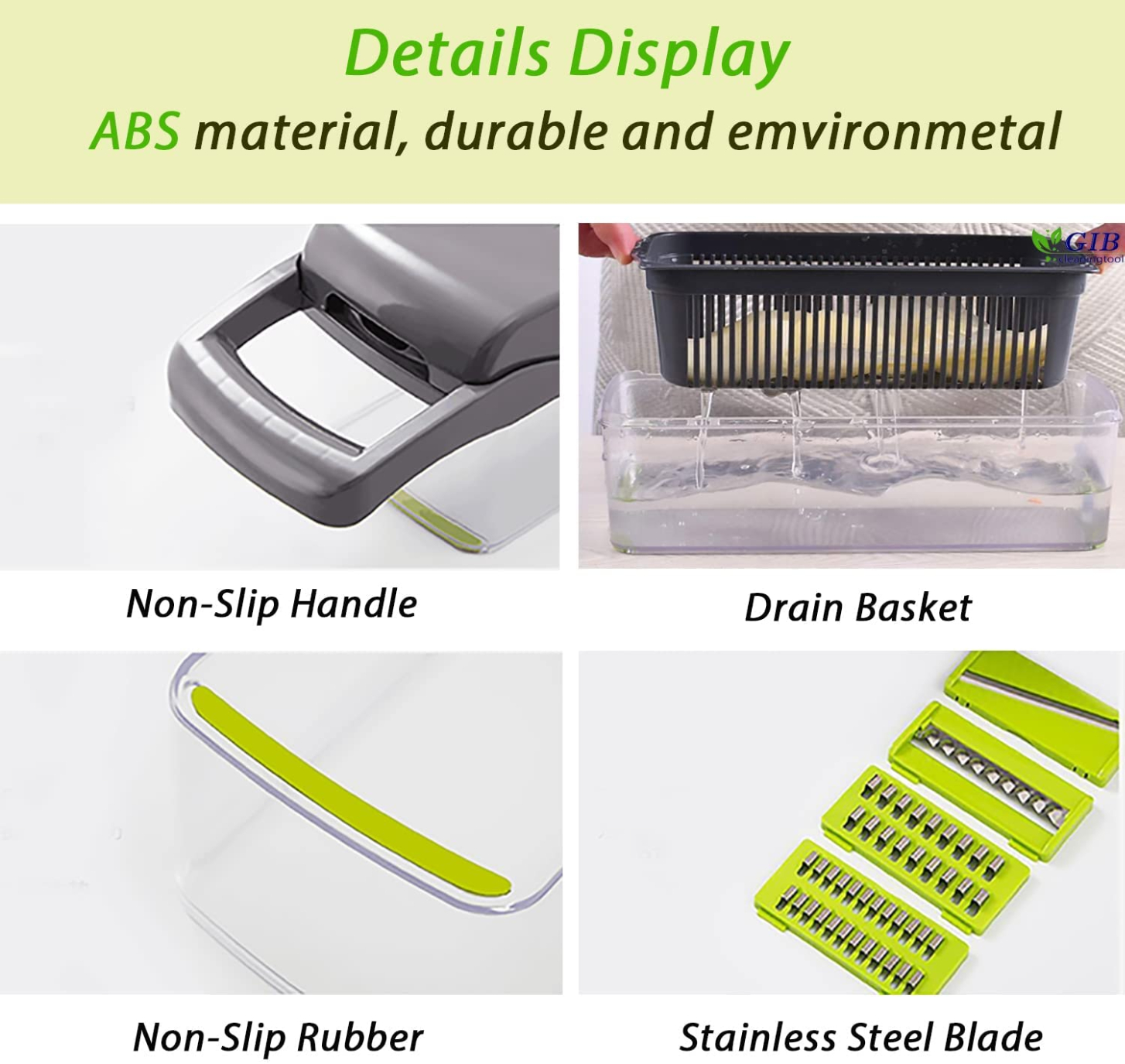 Vegetable Chopper Mandoline Slicer Cutter Chopper 12 in 1 Interchangeable Blades with Colander Basket and Container by LAGPOUSI Cleaningtool 