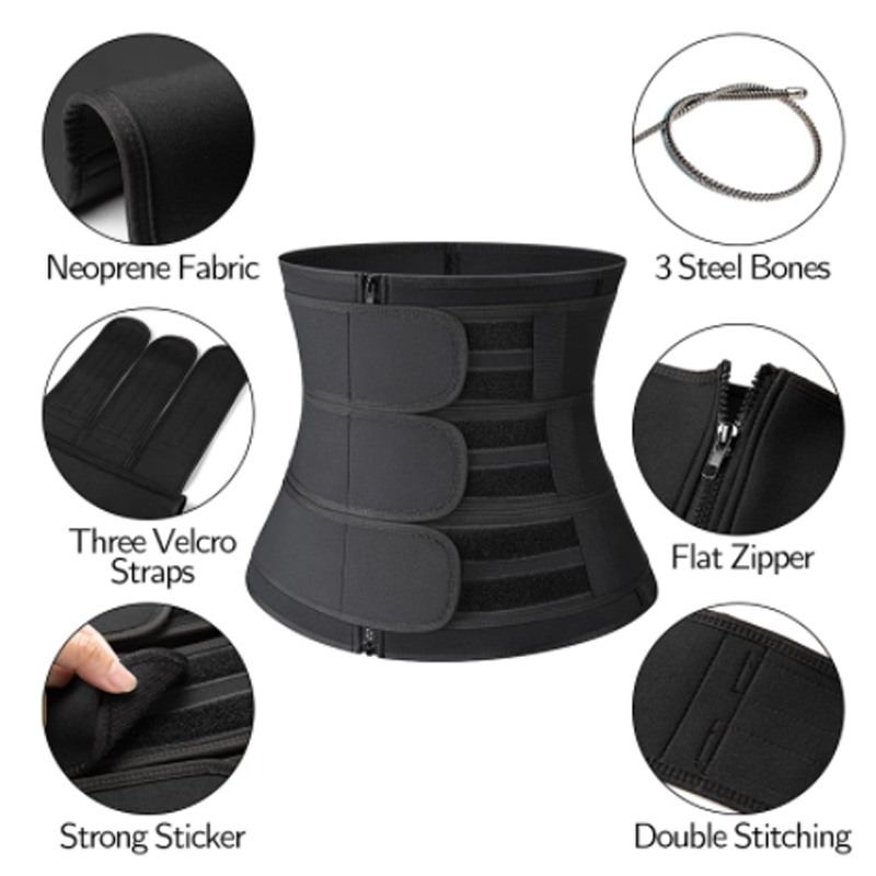 Waist Trainer Fitness Waist Trimmer Belt Workout Cincher Corsets Slimming Body Shaper Weight Loss Fat Burner Sweat Straps