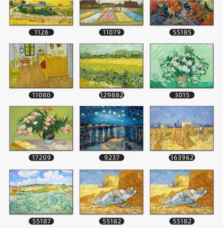Framed Canvas Wall Art Starry Night by Vincent Van Gogh Impressionism Famous Painting Classic Oil Painting Style Artwork for Living Room Bedroom Office Wall Decor