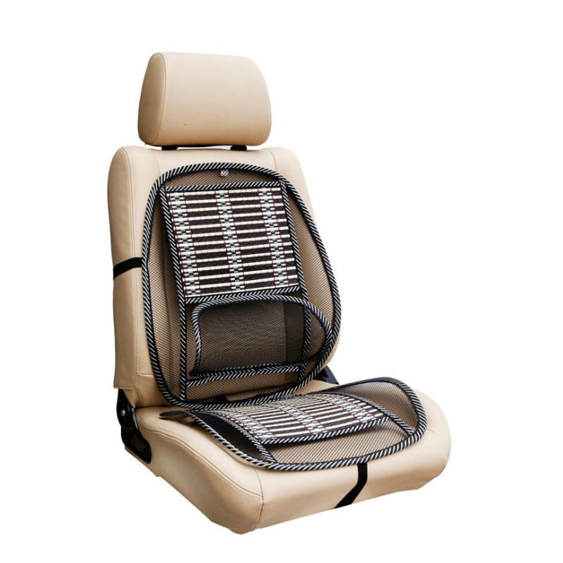 Natural Wood Beaded Seat Cover Massaging Cooling Cushion for Car Truck. Keeps The Back from Getting Sweaty While Driving. Makes Driving More Bearable and Less Painful On Long Trips