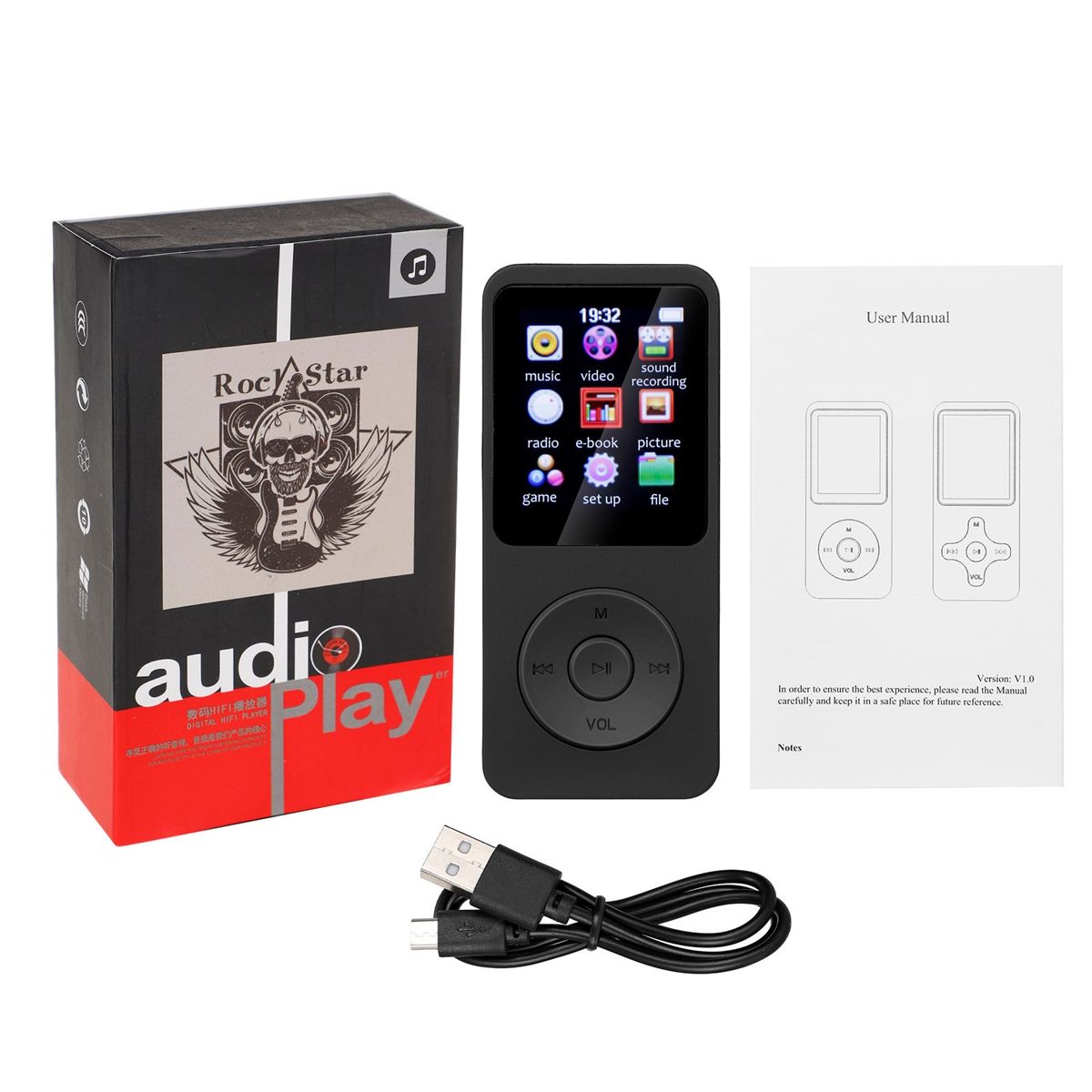 Bluetooth MP3/MP4 student portable music player with e-book playback