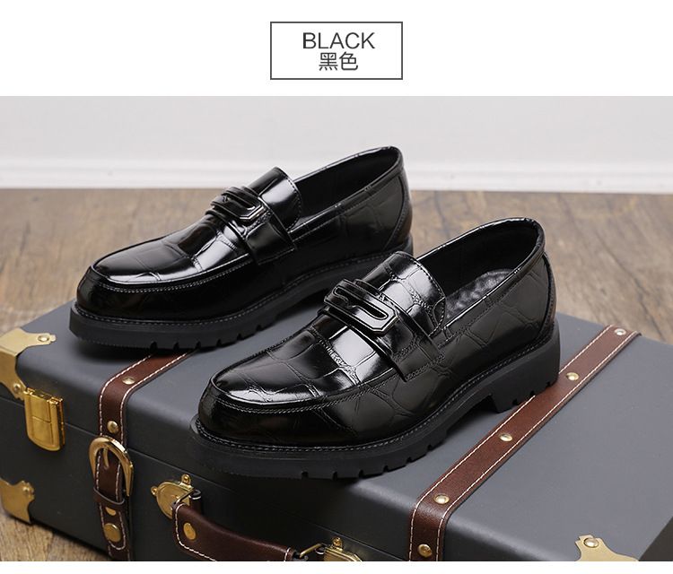 2025 Autumn/Winter new cross-border large-sized leather shoes, shiny loafers, business wedding leather shoes, men's shoe trend 48