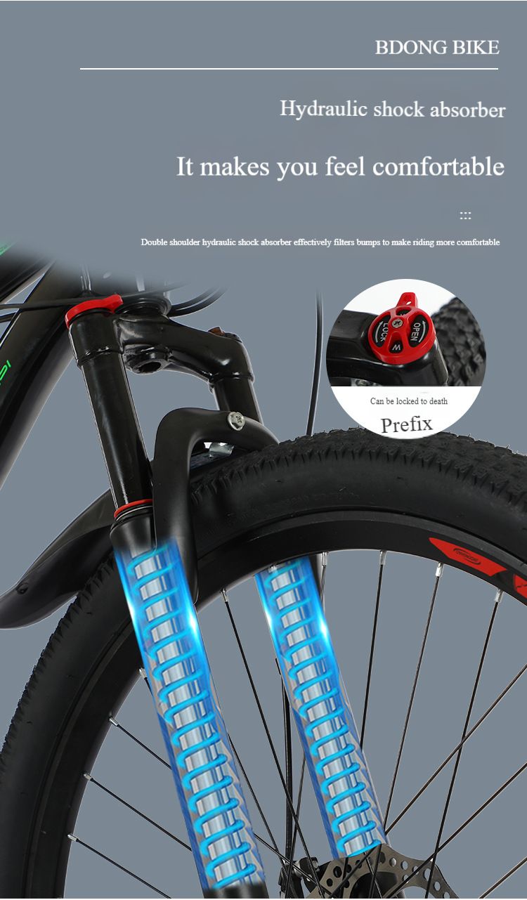 Mountain bike adult 24-inch 26-inch men's variable-speed mountain bike 27-speed men's off-road bicycle