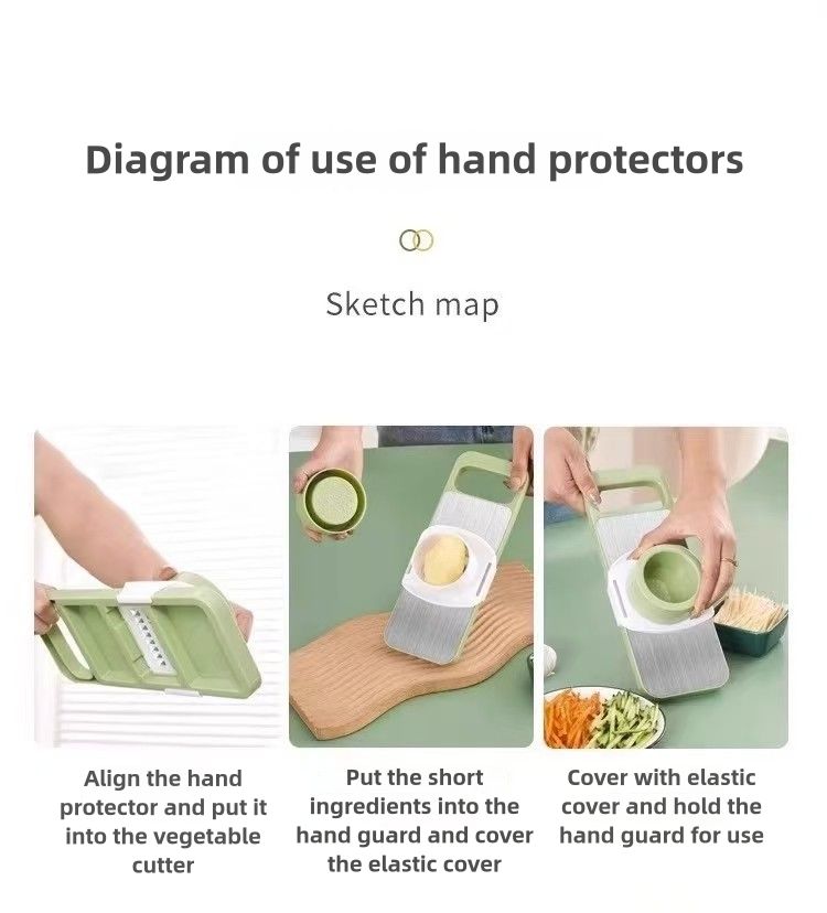 Multifunctional Vegetable Slicer knife, Chopper with 5 Interchangeable Blades,Vegetable cutter chopper