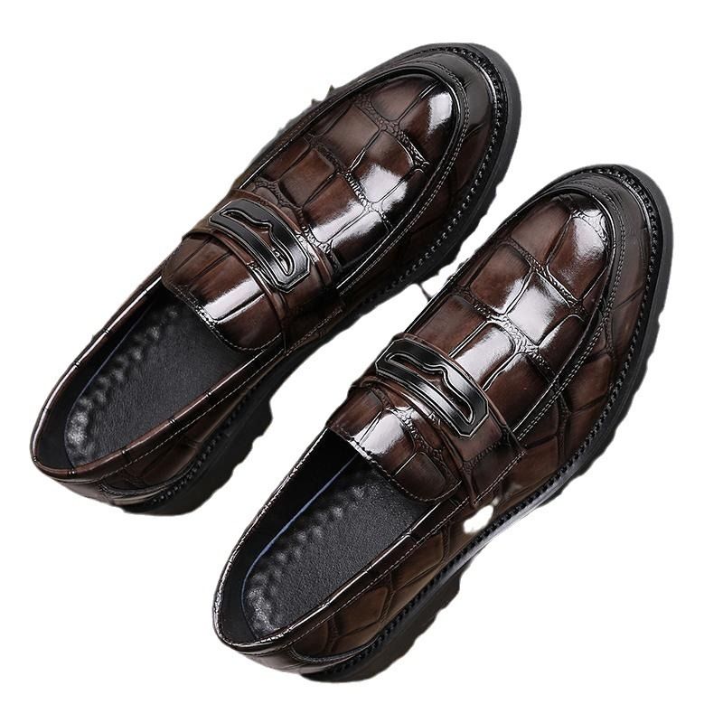 2025 Autumn/Winter new cross-border large-sized leather shoes, shiny loafers, business wedding leather shoes, men's shoe trend 48