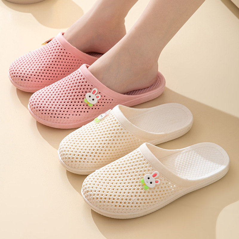 Women's Bag Head Flat Bottom Soft Bottom Non-Slip Indoor and Outdoor Wear Casual Slippers