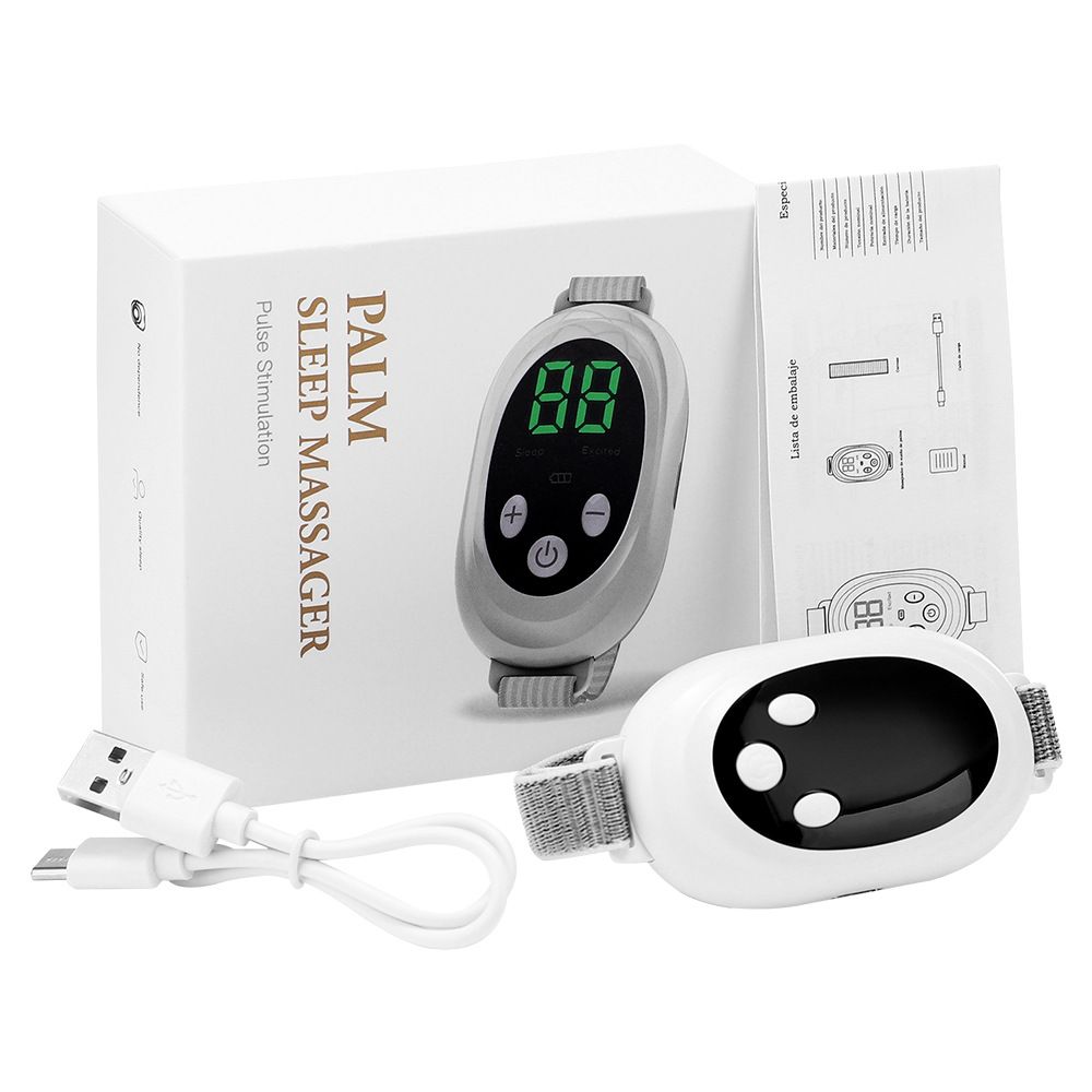 New Handheld Intelligent Sleep Instrument with Digital Display, EMS Micro-current Pulse Sleep Aid Device, White Noise Relaxing Machine
