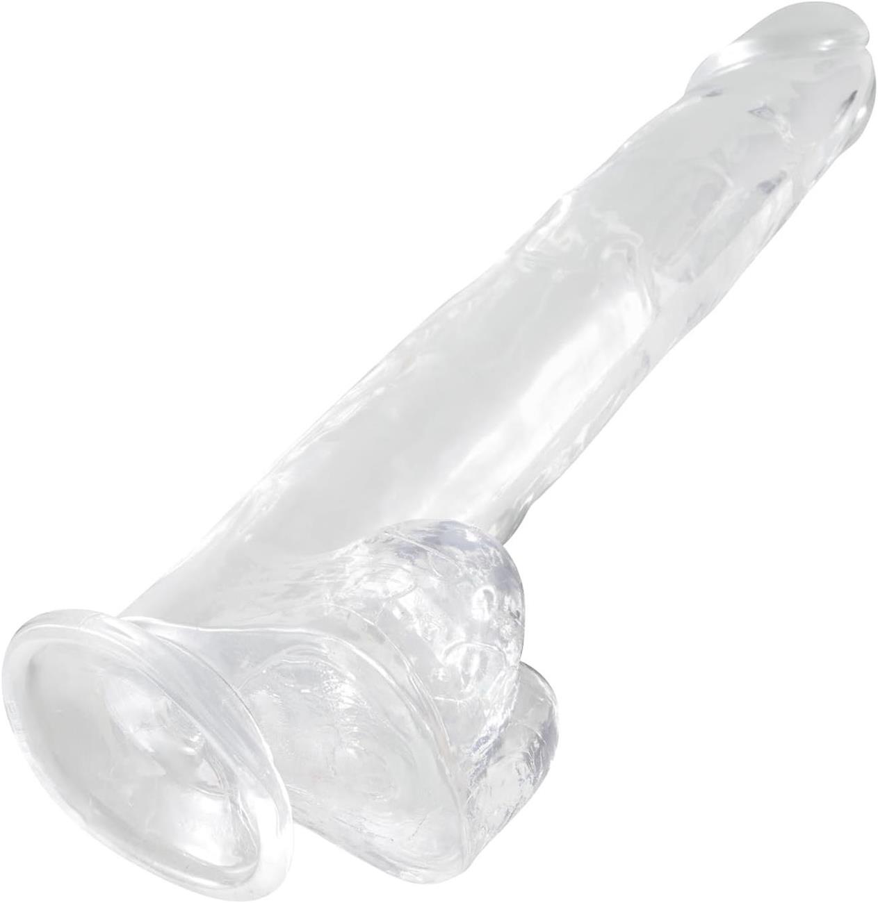 Clear Realistic Dildo, Big Thick Dildo for Advanced Users, G spot Dildo with Strong Suction Cup for Hands-Free Play, Lifelike Penis Adult Anal Sex Toy for Women