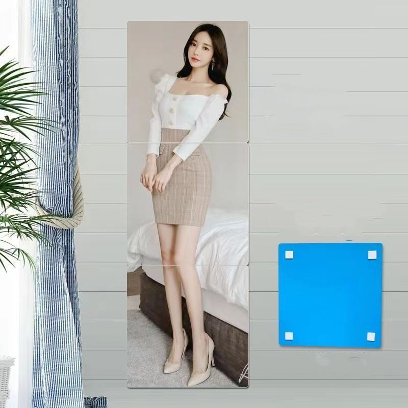 Full body mirror，Wall mounted self-adhesive soft mirror ，No punching required，makeup mirror，with adhesive backing 