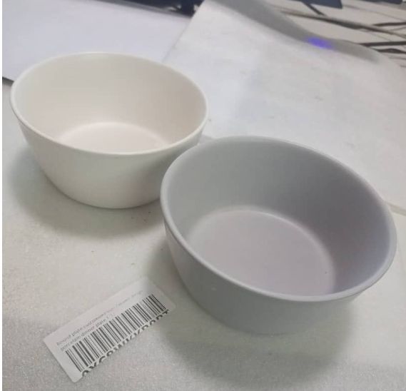 Nordic Kitchen Custom solid color porcelain Bouillon White/Grey ceramic Melamine restaurant serving bowl