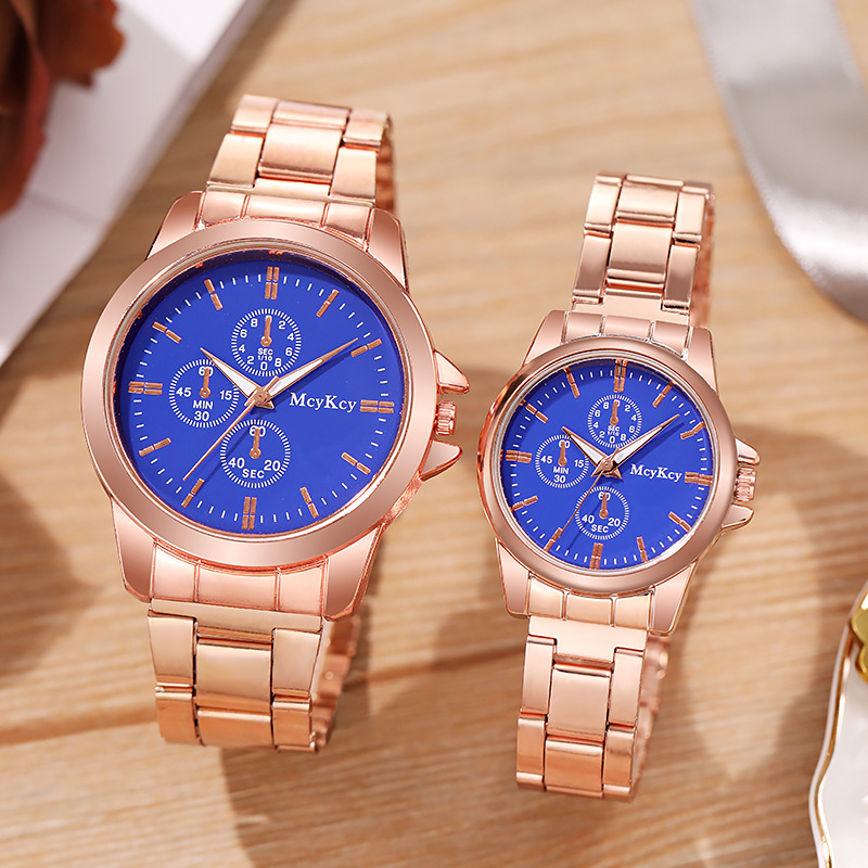 28032# Men's Fashion Business Stainless Steel Analog Quartz Wrist Watch for Unisex Couple