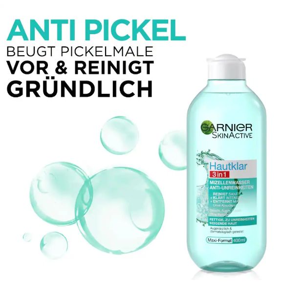 GARNIER 3IN1 Hautklar MICELLAR  WATER CLEAN SKIN 400ml 