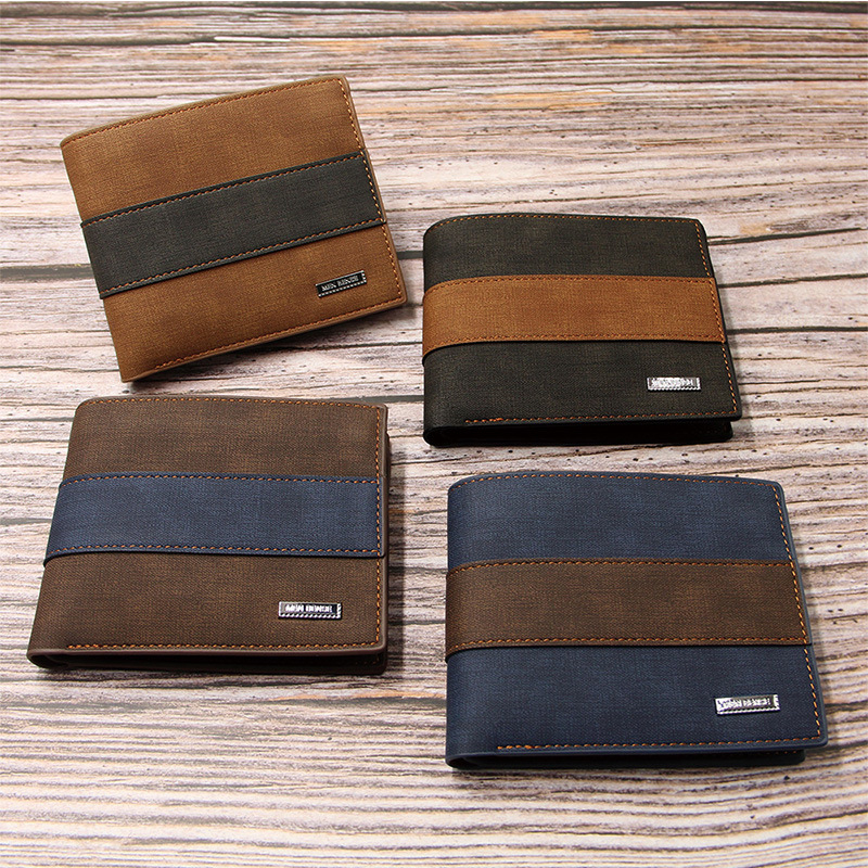 MBS-040-1 Men's Fashion Multi-card Slot Large Capacity Short Matte Wallet