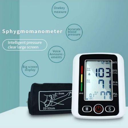 Voice Blood Pressure Monitor Digital BP Pulse Health Heartbeat Monitor Meter
