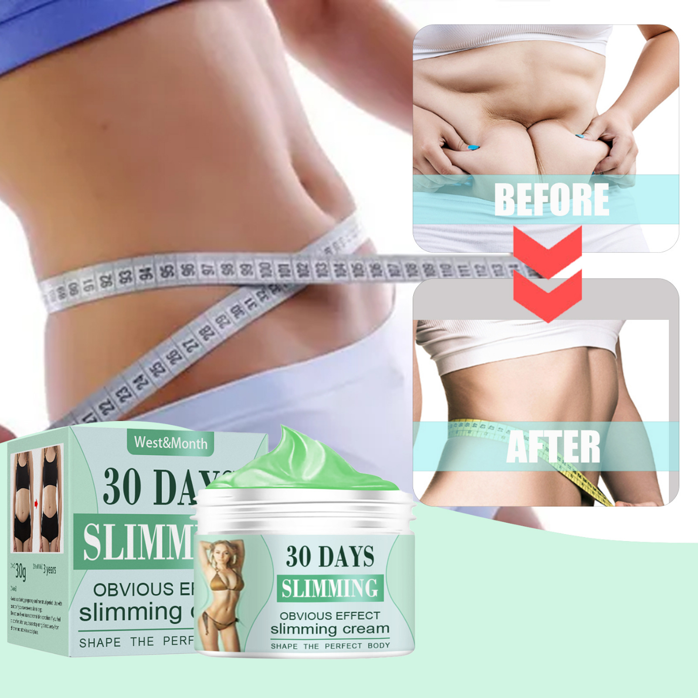 Slimming Cream, Ginger Fat Burning Cream, Navel Arm Leg Belly Fat Burning Cream, Weight Loss Skin Firming Moisturizing Massage Gel for Cellulite, Soothing, Relaxing, Tightening & Slimming