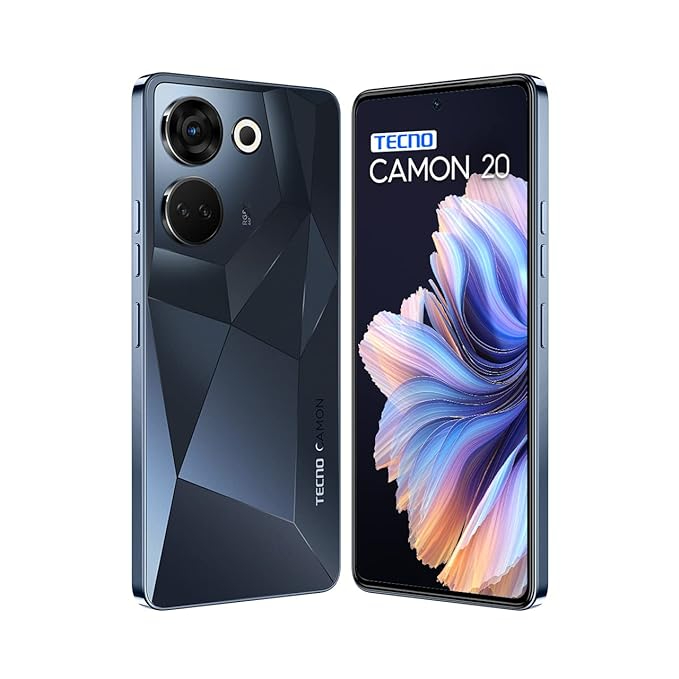 Tecno Camon 20 - DUAL SIM - 256GB HDD - 8+8GB - 64MP Rear/32 MP Front - 5000mah - Black