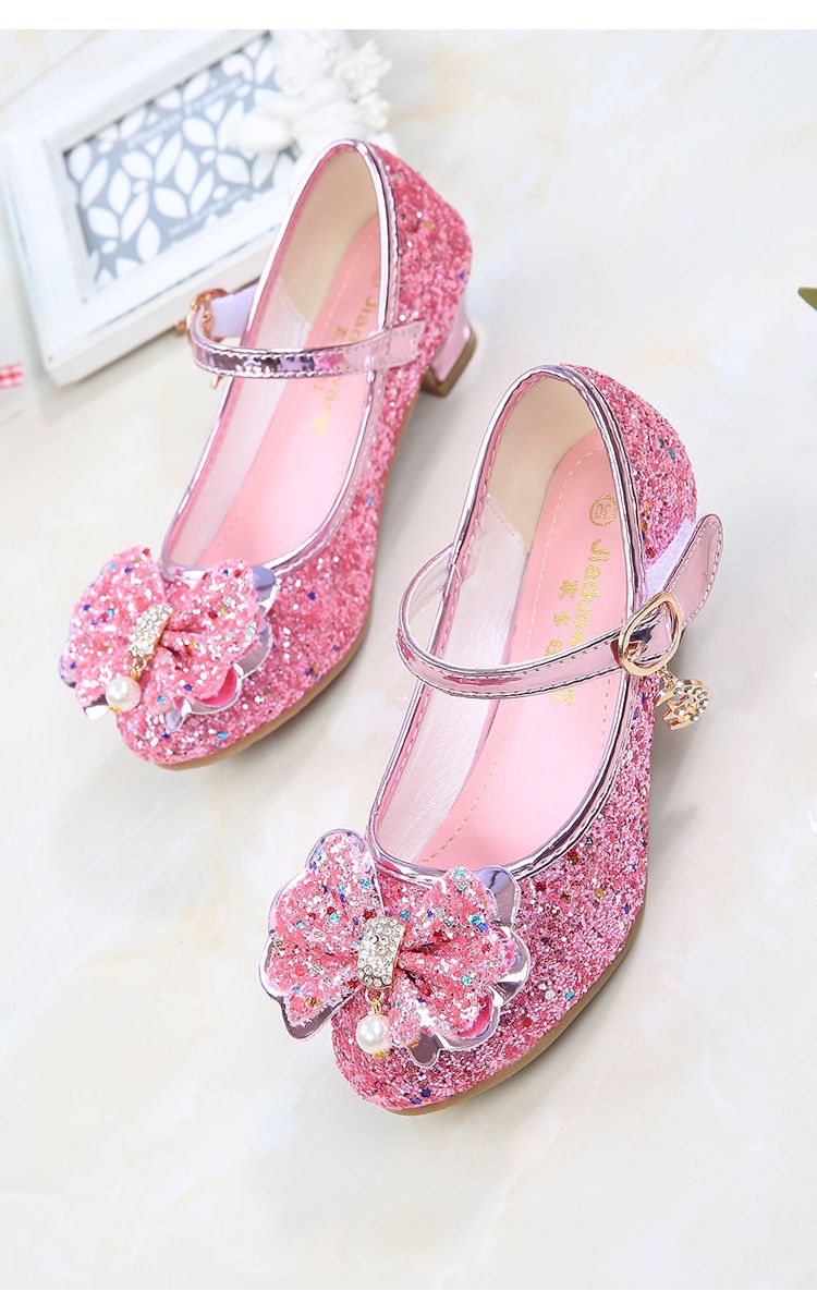 Dress Shoes Girls' High Heels Princess Shoes New Spring Autumn Children's Shoes Performance Shoes Girl's Crystal Shoes
