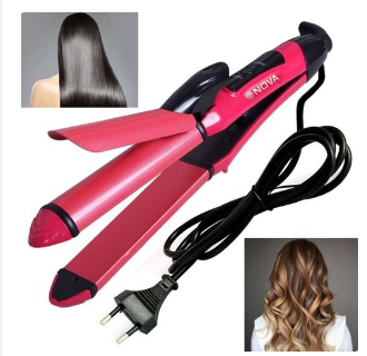 Nova Top Quality Hair Straightener Curler 110 240V Pink Tospino online shopping platform in GhanaTospino Ethiopia online shopping