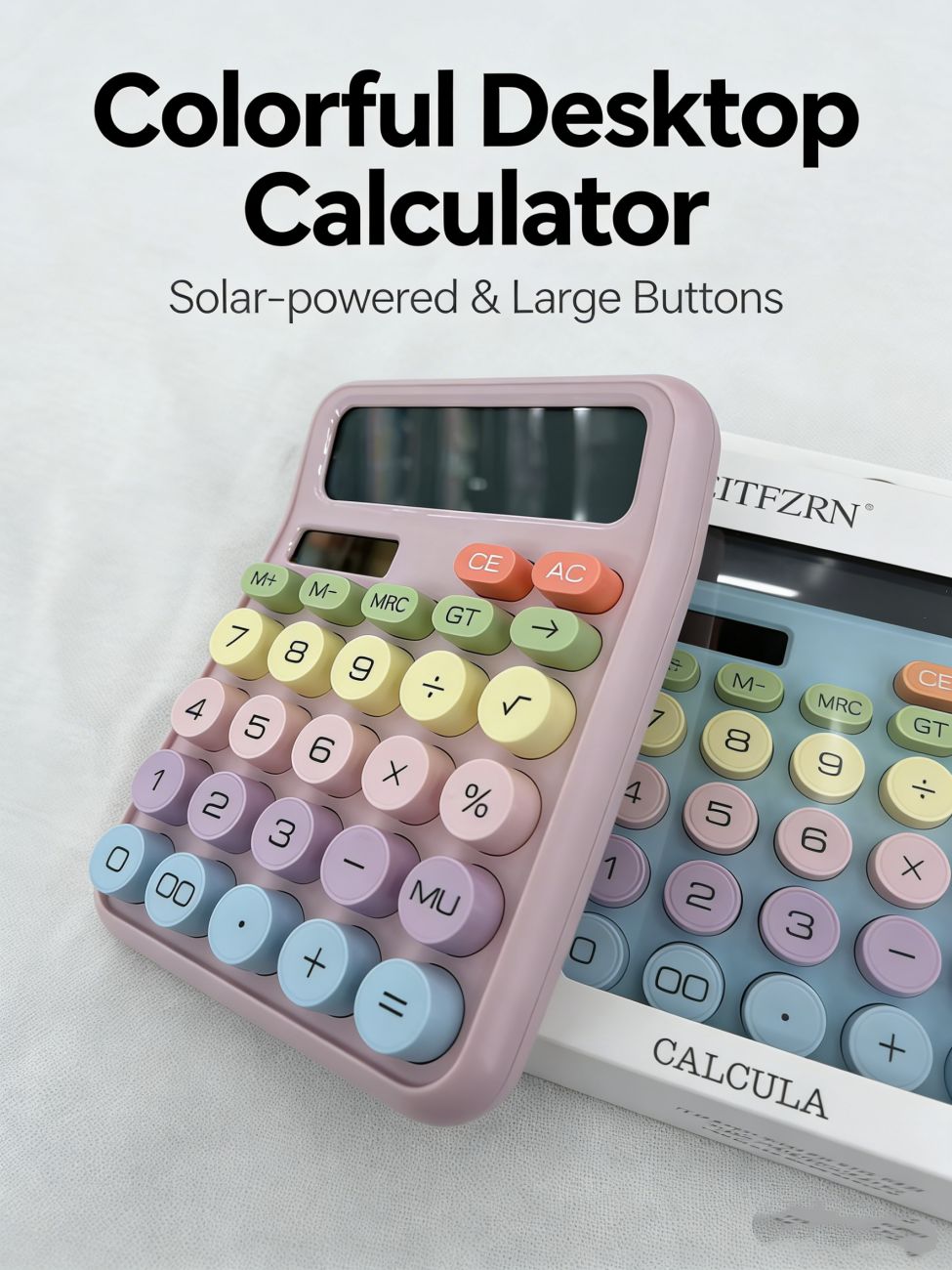 Dopamine Gradient Stylish Calculator High-Value Large Display Portable Math Calculating Machine for College Students Office Accounting Daily Use