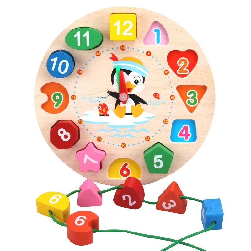 Montessori Wooden Toys for Babies 1 2 3 Years Boy Girl Gift Baby Development Games Wood Puzzle for Kids Educational Learning Toy