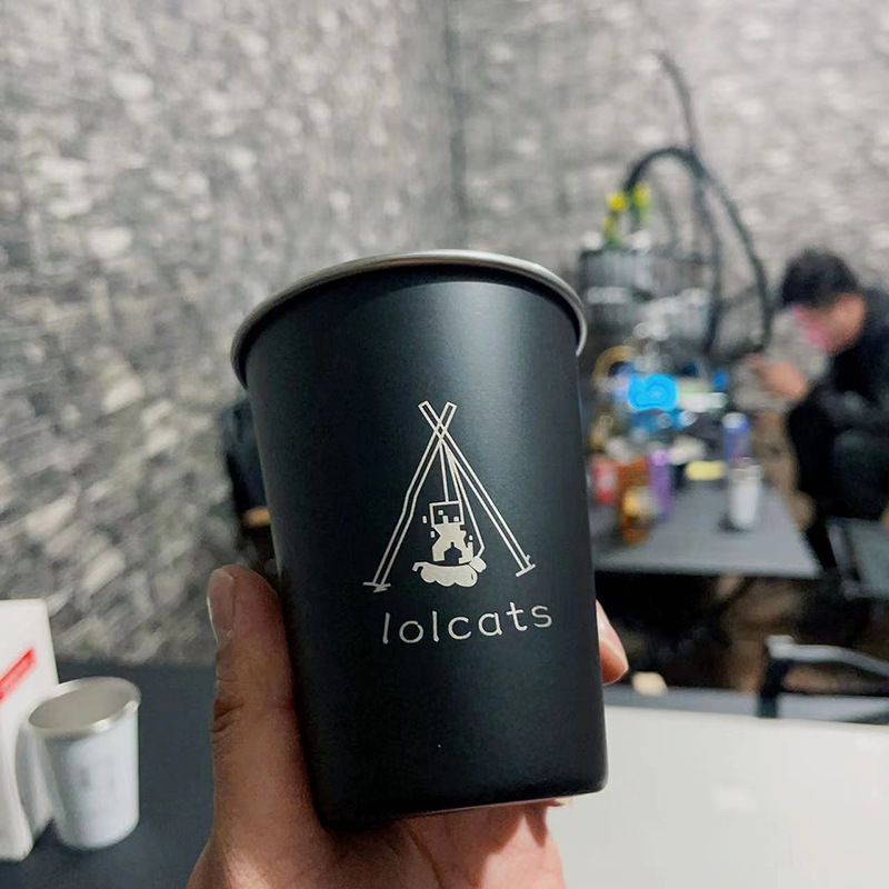 Xiaomi - style 304 stainless - steel camping coffee and beer cup set, travel - portable, suitable for camping, with a drop - resistant water cup