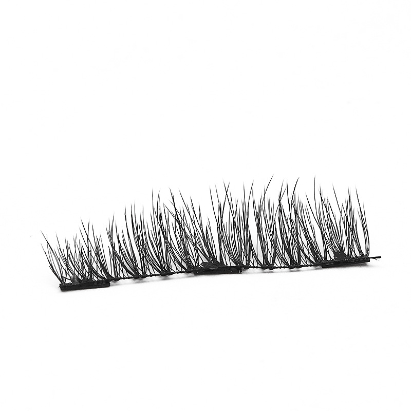 Dual Magnetic Eyelashes, Natural Outer Wing Magnetic Lashes, No Glue, 0.2mm Ultra Thin Magnet, Resuable & Light 3D False Lashes