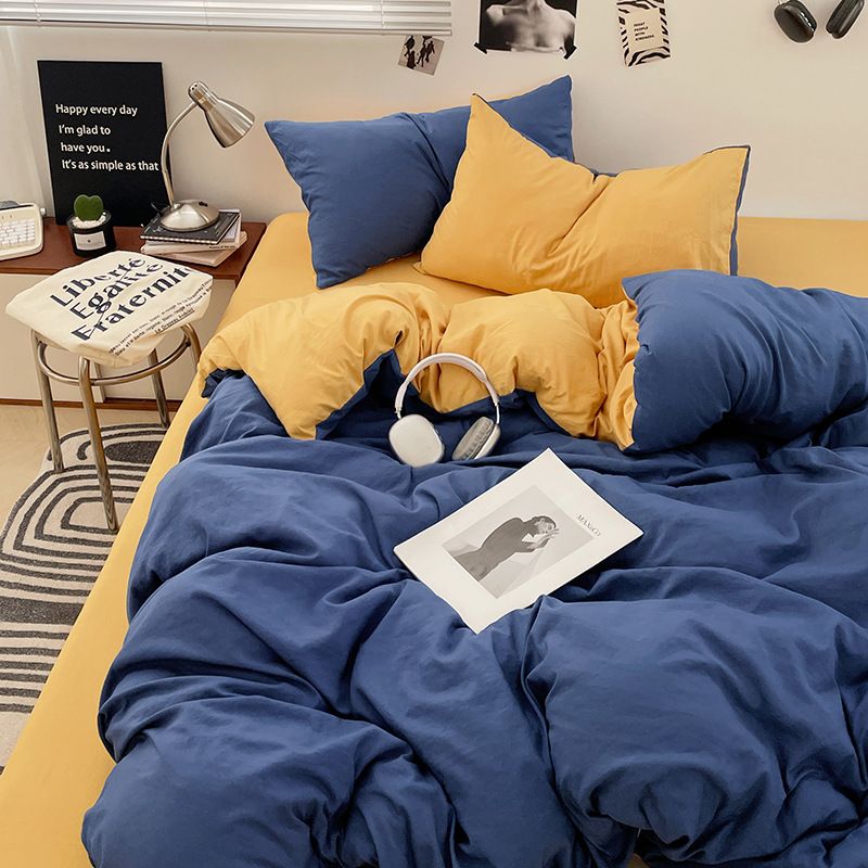 Bedding, bed sheets, duvet covers, pillows 4pcs set,3pcs set,bed set,Soft,comfortable,breathable Washed cotton