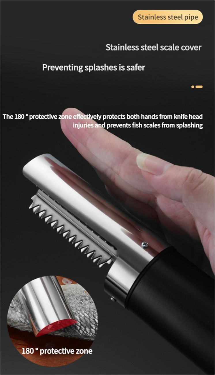 Household electric fish scale scraper handheld rechargeable fish scale scraper commercial fully automatic fish killing and descaling device
