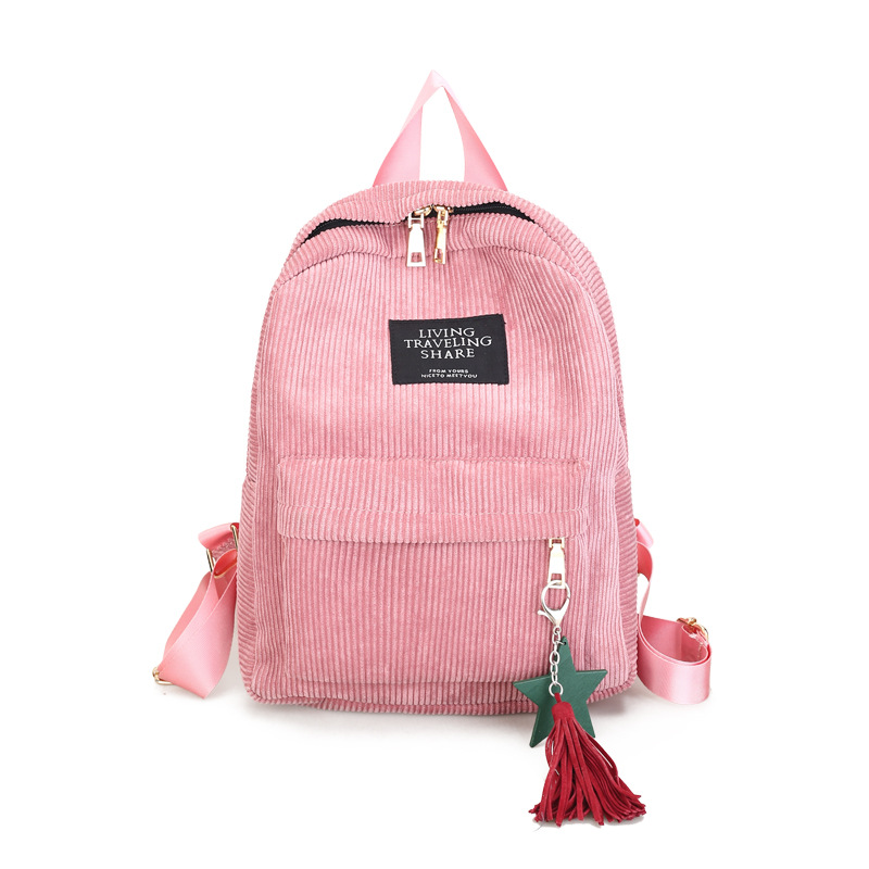 Women bag Hot Travel Backpack Fashion Canvas Tassel School Bags Large Capacity Backpack lady handbag