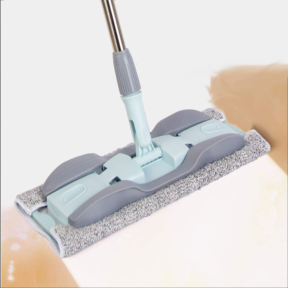 Mop 15 In Microfiber Hardwood Floor Mop 4 Washable Mop Pads Flat Mops for Wet or Dry Laminate Tile Floor Cleaning Wet Mop With Durable Extended Handle
