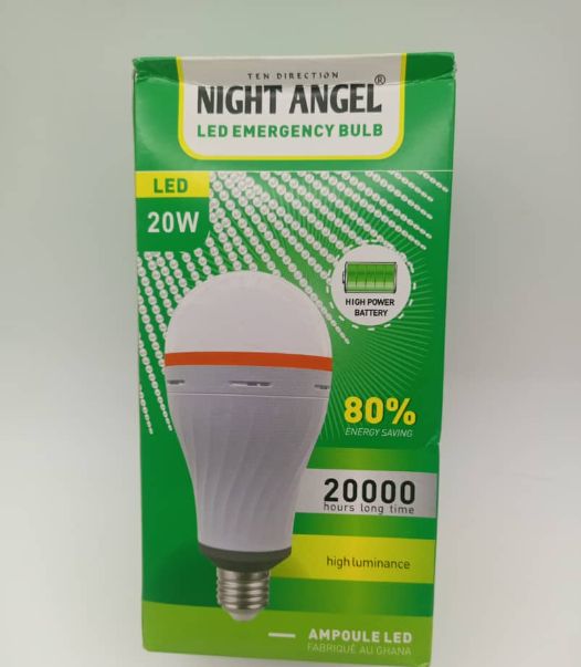 NIGHT ANGEL High-Quality 20W/25W Emergency Machine Rechargeable Home Light Led Bulb B22