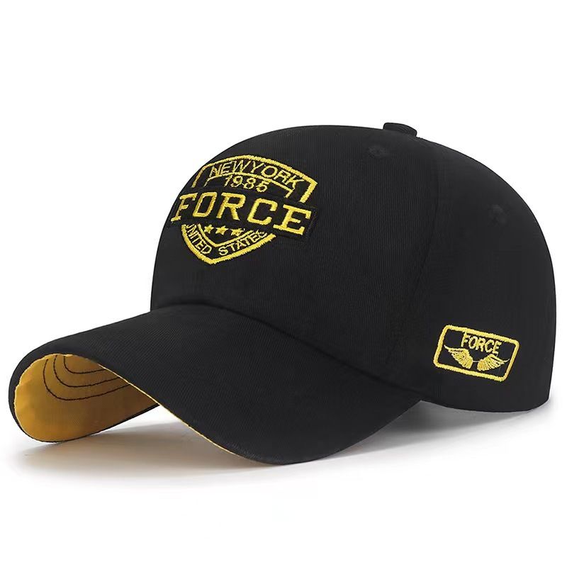YD-202143 Designer Fitted Fashion Vintage Outdoor Unisex Force Embroidered Baseball Cap Hat for Men
