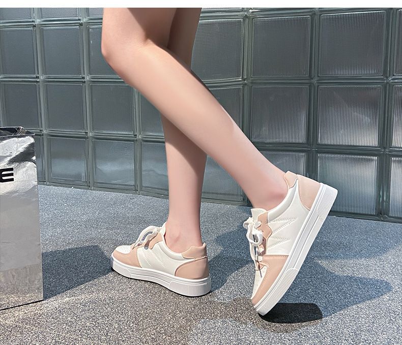 Little white shoes women 2025 spring new ins street fashion shoes shallow mouth breathable Korean version of student leisure sports shoes