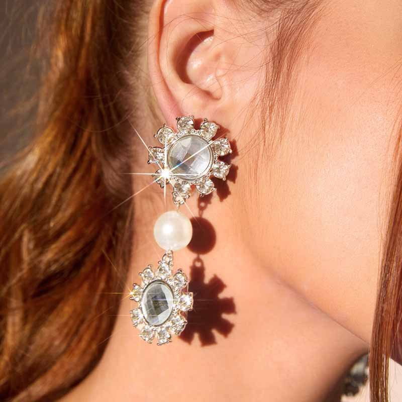 20483-9 New Retro Baroque Dangle Earrings Are Long Crystal Ornaments with Temperament Woman Earring Jewellery