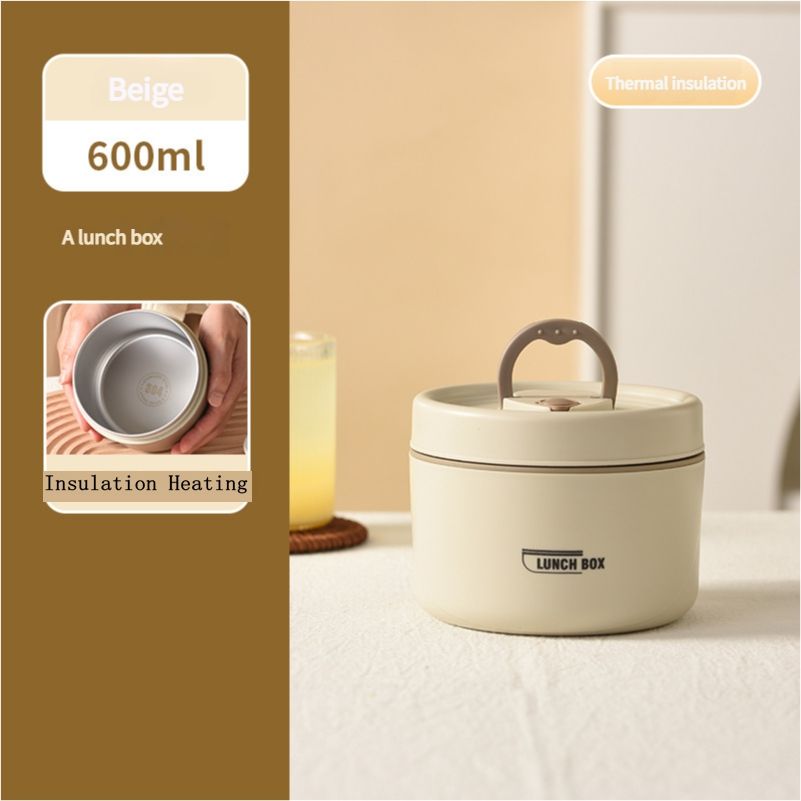 304 stainless steel insulated lunch box sealed and leak-proof portable office worker student single multi-layer mini bowl with lid heating pot lunch box