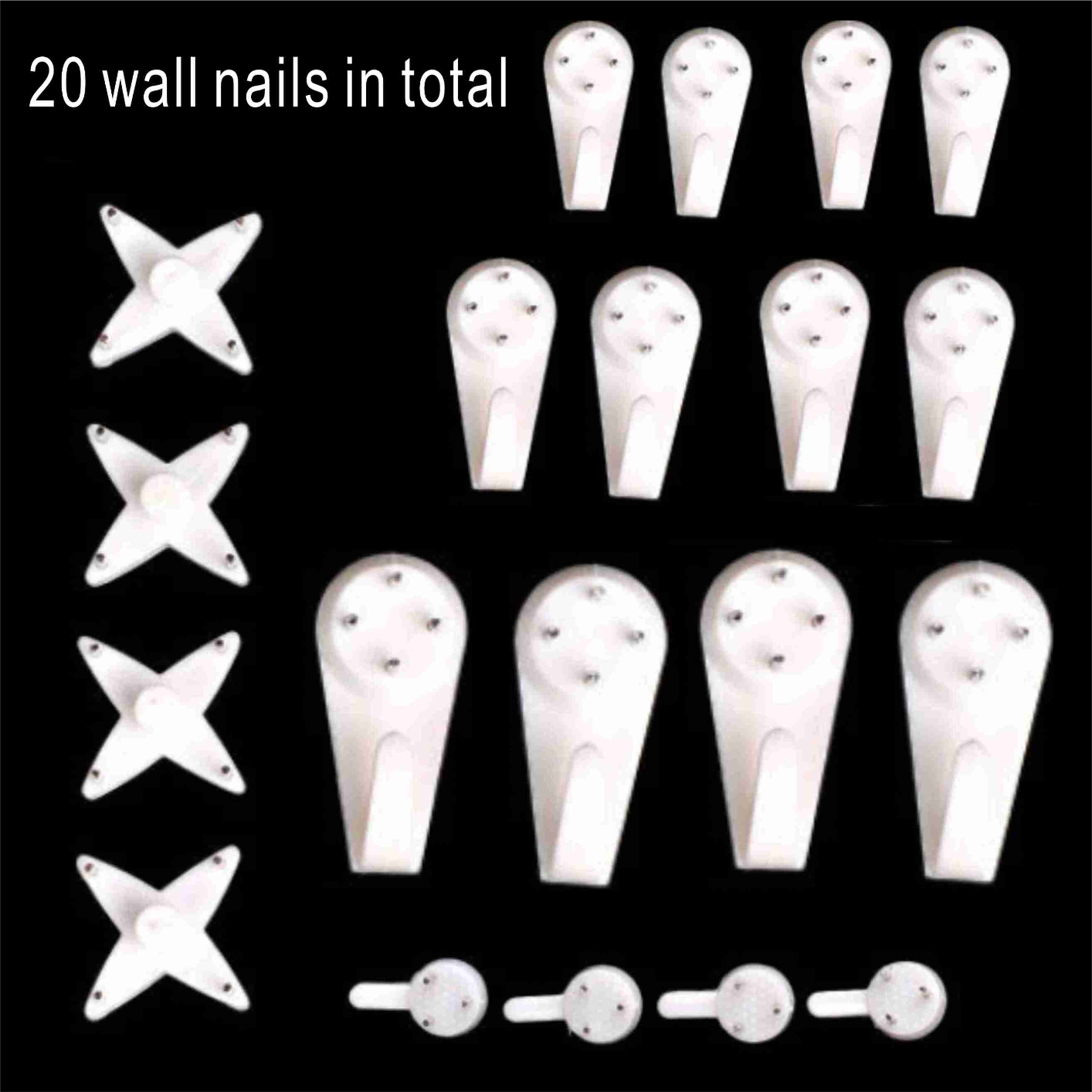 Wall Mounted Load-Bearing Hook, Strong Hook, Cement Wall Non Marking Nail, Cement Wall Steel Nail