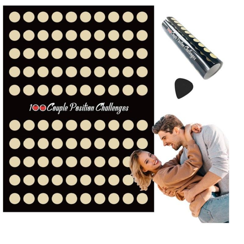 Valentine's Day Scratch-off: 100 Couple Poses Challenge Scratch-off, 100 Sex Games Challenge Scratch-off