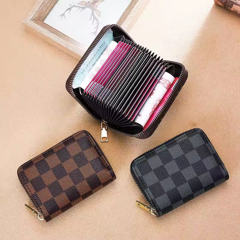 Fashionable Multi Card Holder Printed PU Women Leather Coin Purse Small Compact Large Capacity Simple Student Youth Soft Wallet