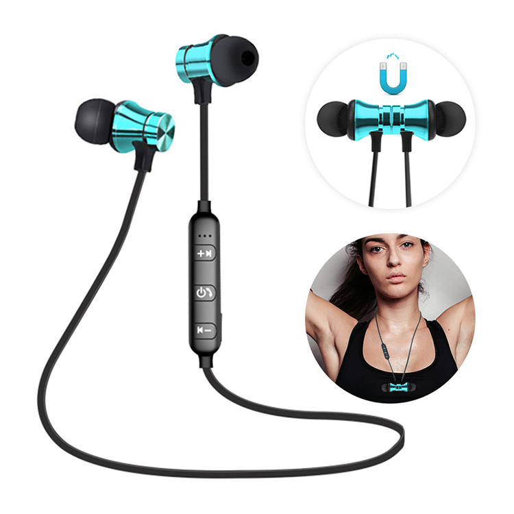 Magnetic Wireless Bluetooth Earphones Music Headset Phone Neckband Sport Earbuds Earphone With Mic For All Phone